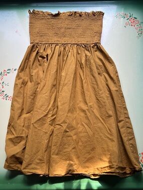 J Crew Strapless Smocked Dress